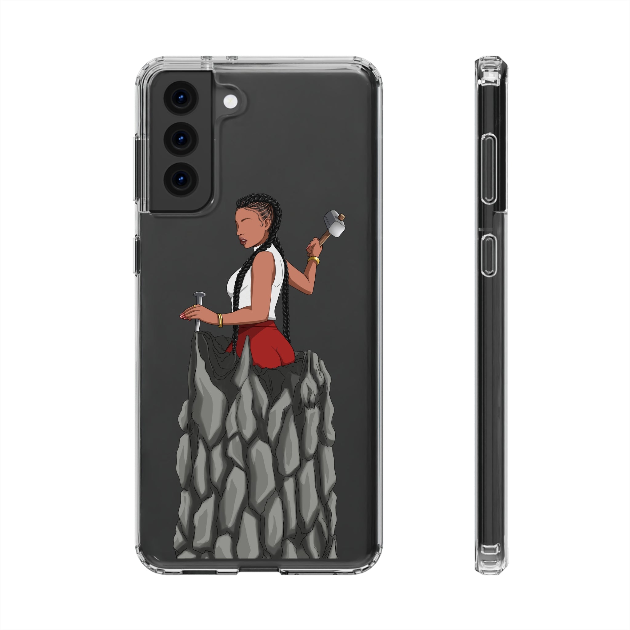 A person working hard to better his/herself - Clear Case - Self-Made Woman #7 - Breakthrough Collection