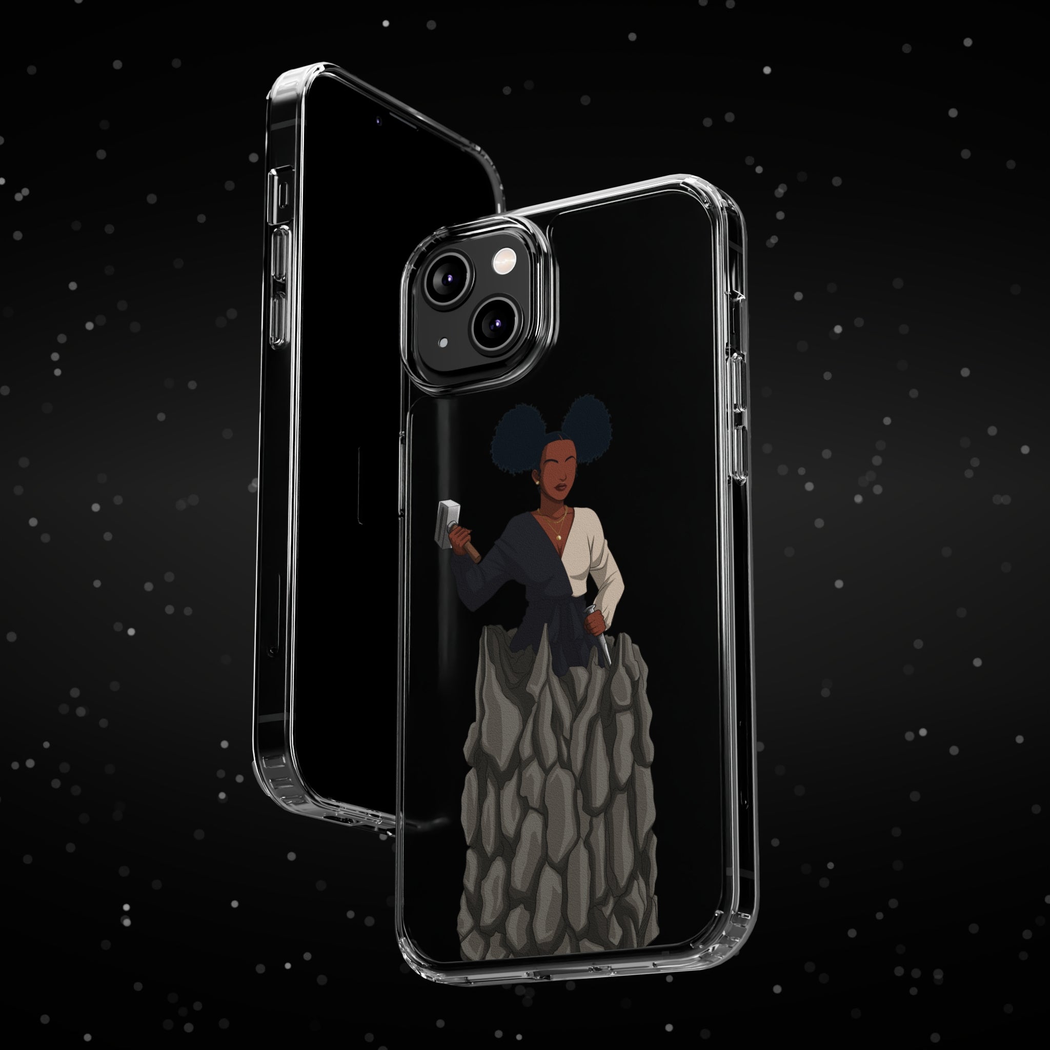A person working hard to better his/herself - Clear Case - Self-Made Woman #10 - Breakthrough Collection