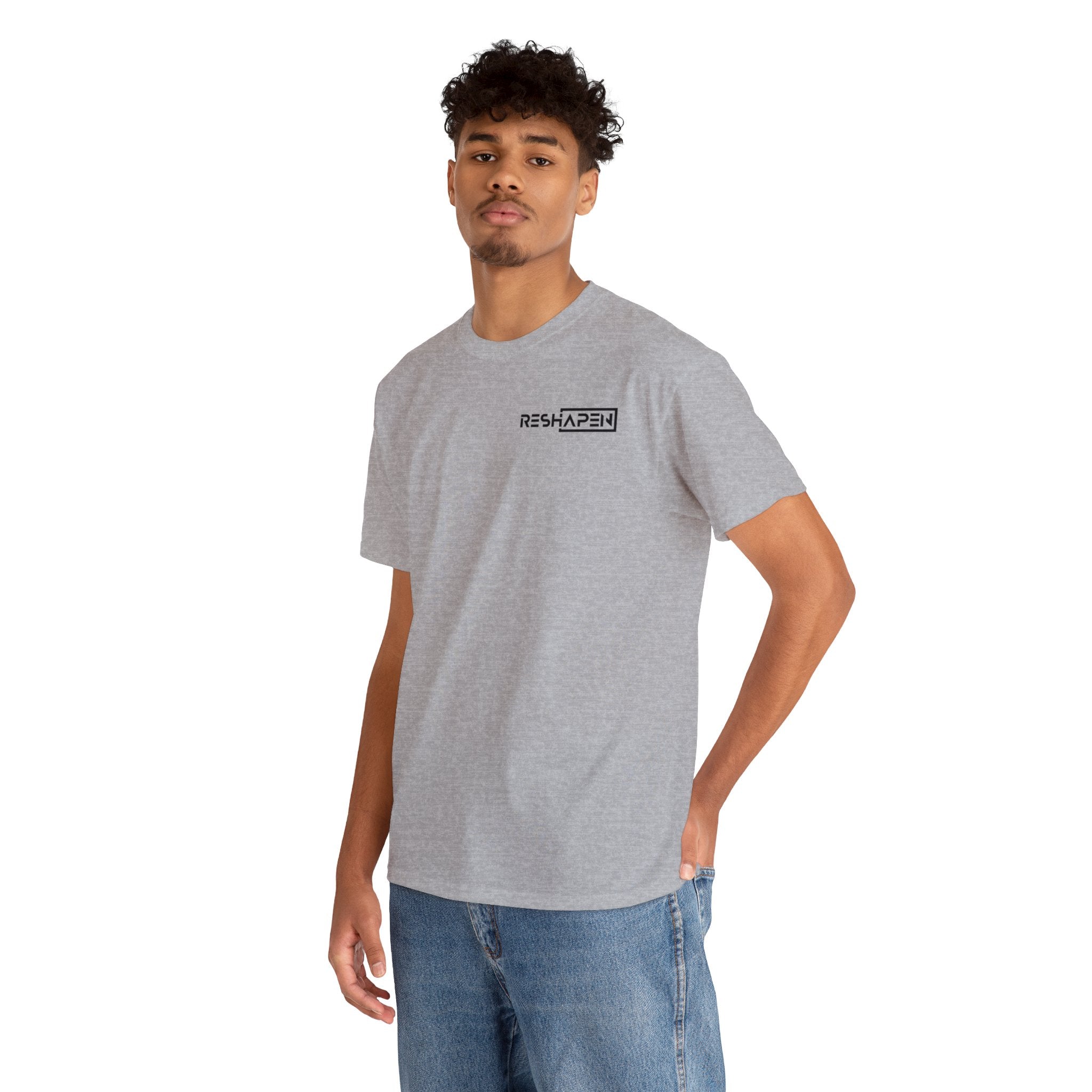 A person working hard to better his/herself - Heavy Cotton Self-Made T-shirt - Reshapen