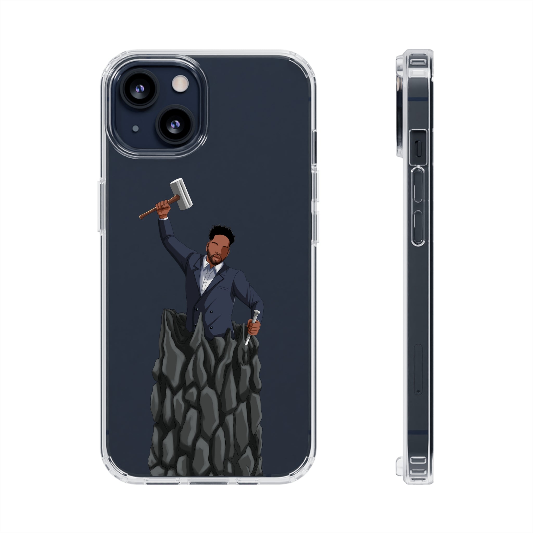 A person working hard to better his/herself - Clear Case - Self-Made Man #1 - Breakthrough Collection