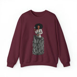 A person working hard to better his/herself - Self-Made Sweatshirt Heavy Blend™ Crewneck - woman #6 - Breakthrough Collection