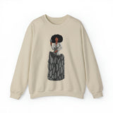 A person working hard to better his/herself - Self-Made Sweatshirt Heavy Blend™ Crewneck - woman #6 - Breakthrough Collection