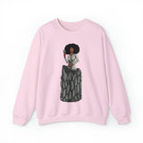 A person working hard to better his/herself - Self-Made Sweatshirt Heavy Blend™ Crewneck - woman #6 - Breakthrough Collection