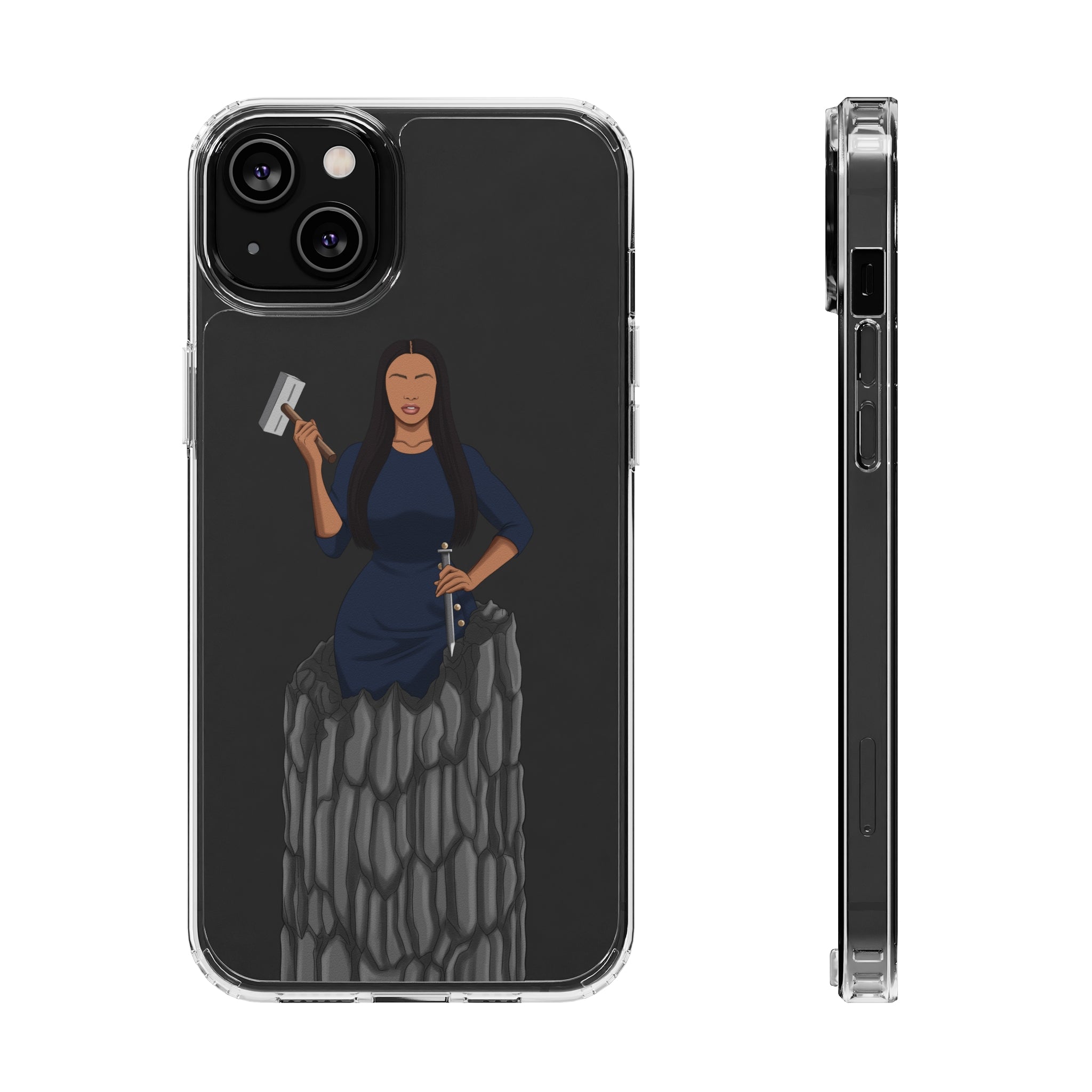 A person working hard to better his/herself - Clear Case - Self-Made Woman #9 - Breakthrough Collection
