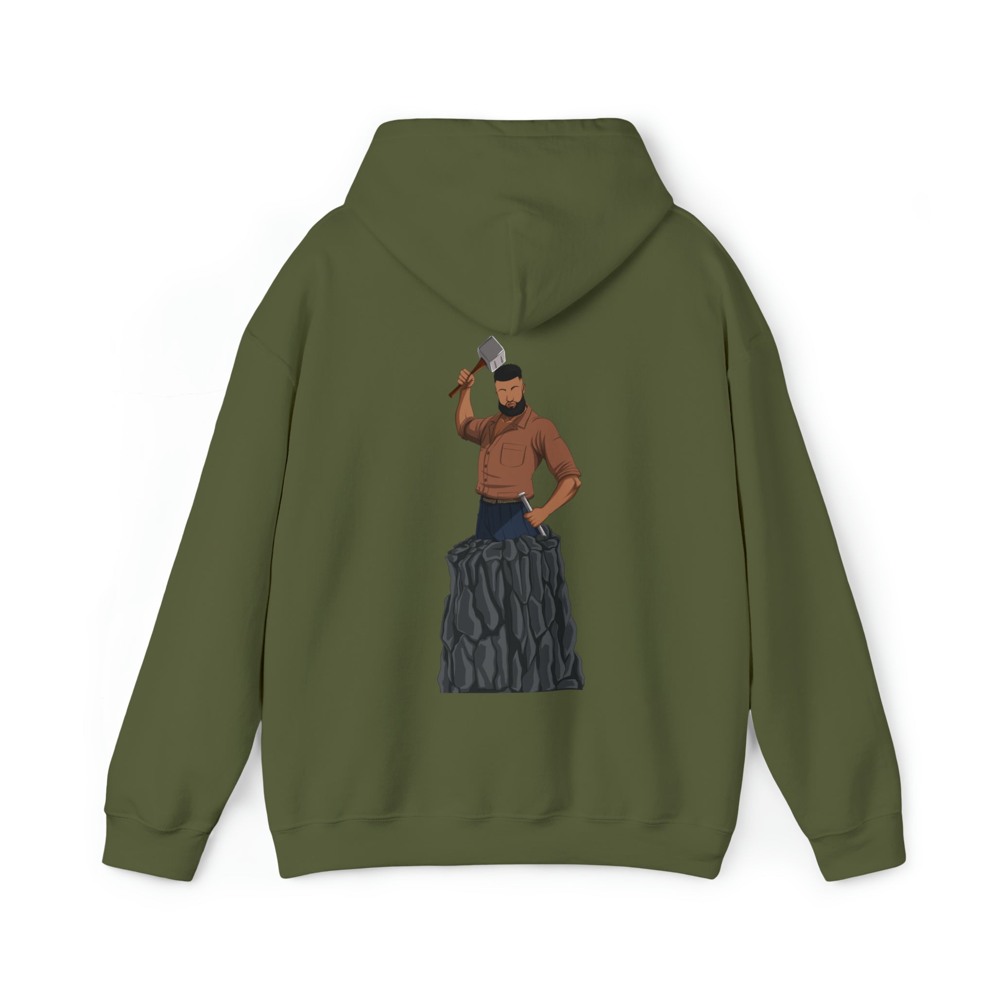 A person working hard to better his/herself - Heavy Blend™ Self-Made Hoodie - Man #9 - Breakthrough Collection