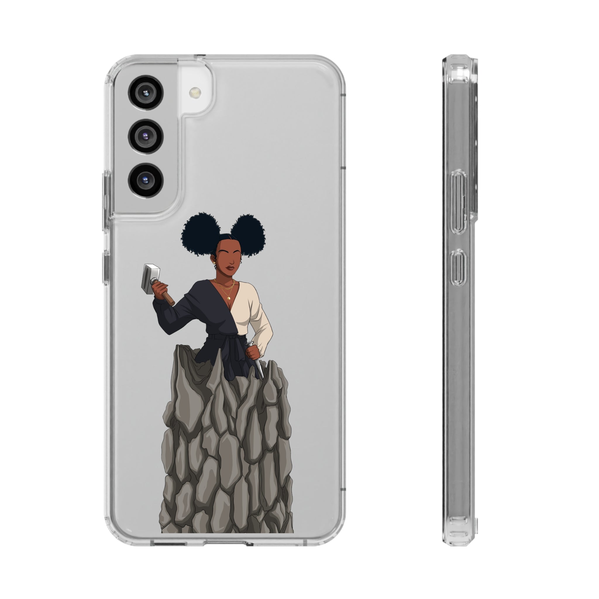 A person working hard to better his/herself - Clear Case - Self-Made Woman #10 - Breakthrough Collection