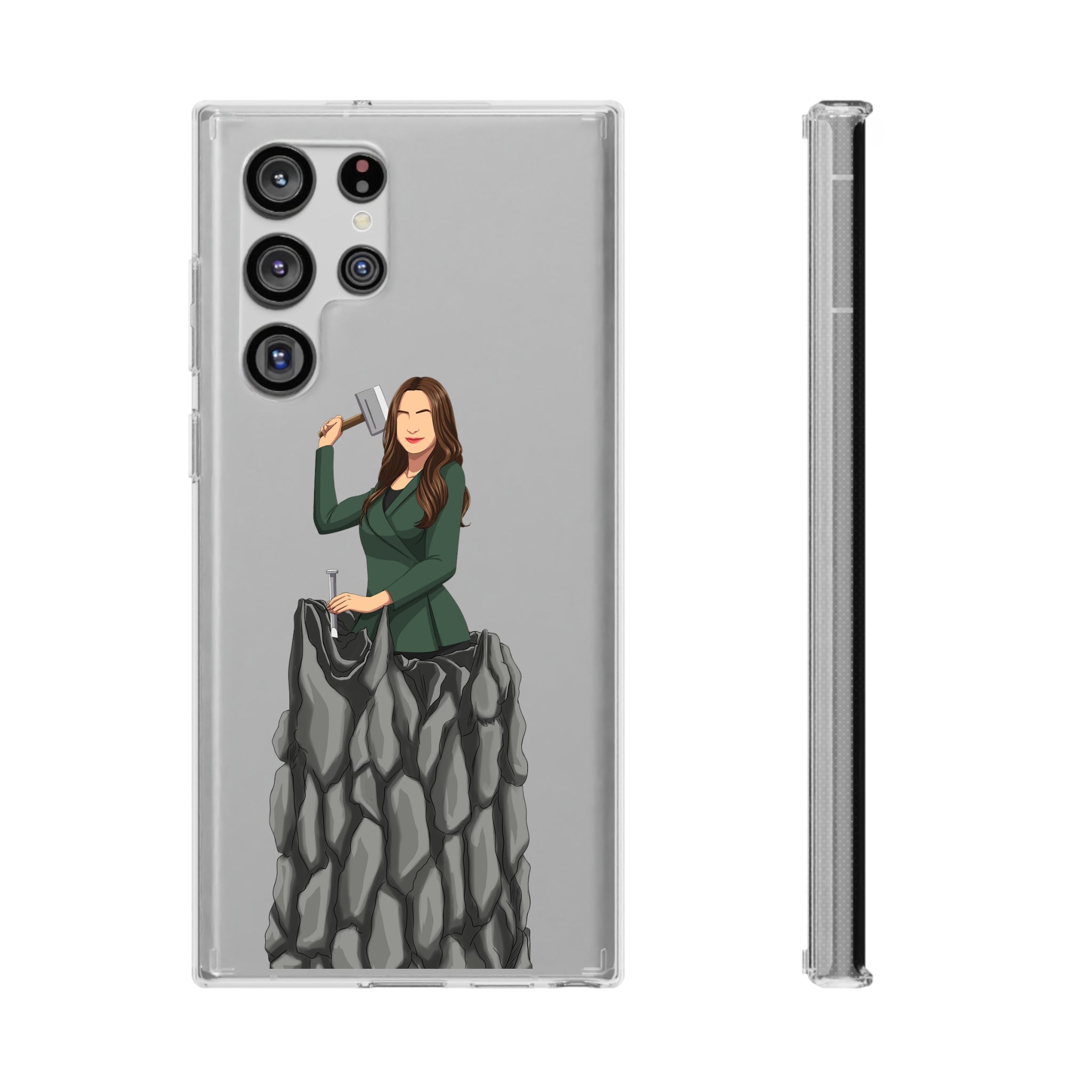 A person working hard to better his/herself - Clear Case - Self-Made Woman #5 - Breakthrough Collection
