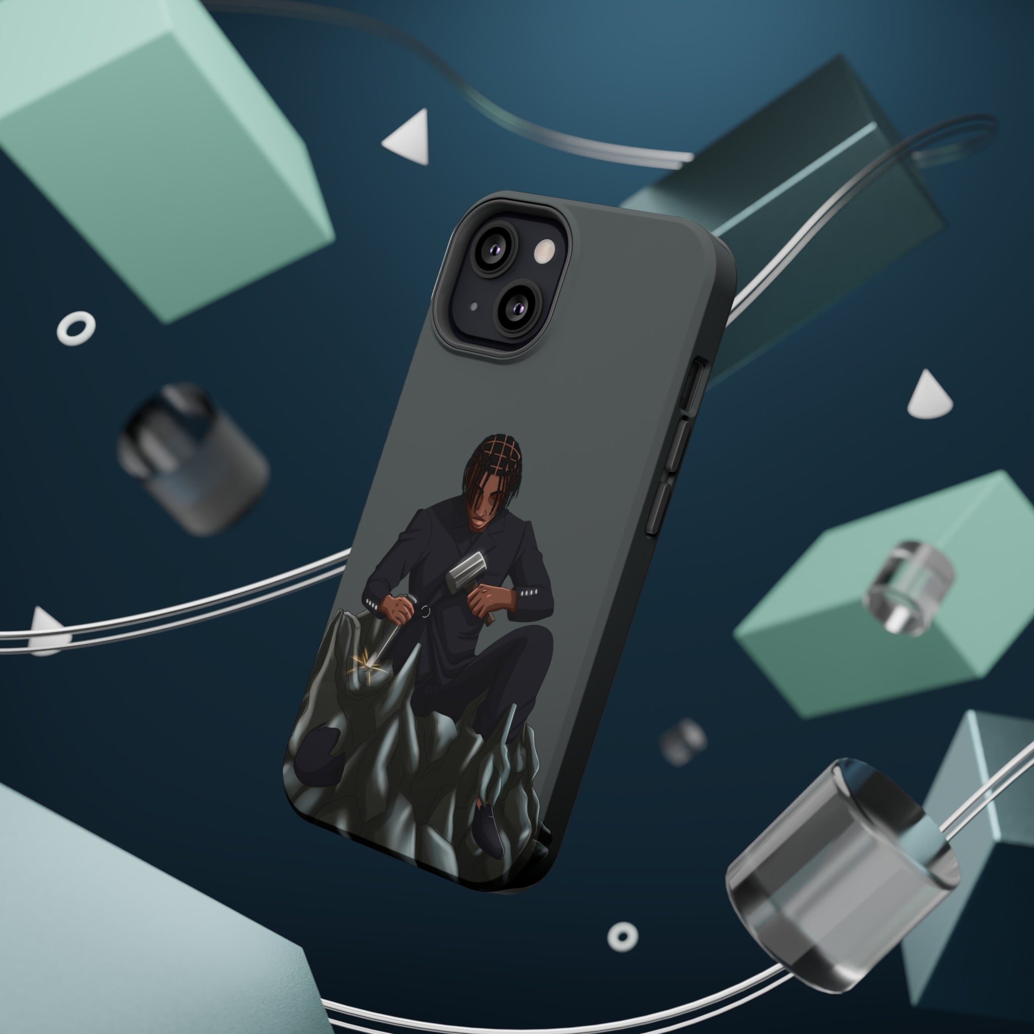 A person working hard to better his/herself - MagSafe Tough Case - Self-Made Man #13 - Breakthrough Collection