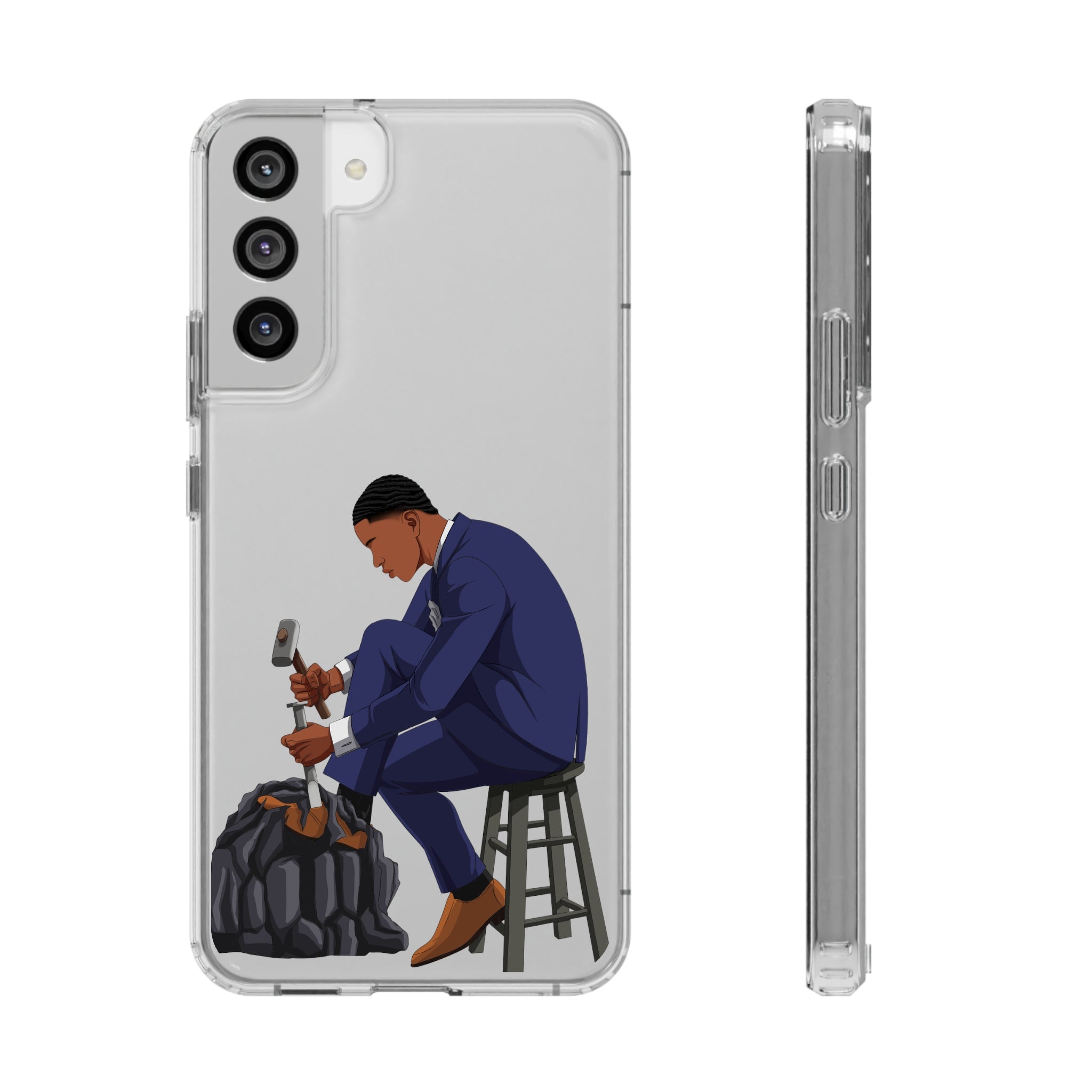 A person working hard to better his/herself - Clear Case - Self-Made Man #11 - Breakthrough Collection