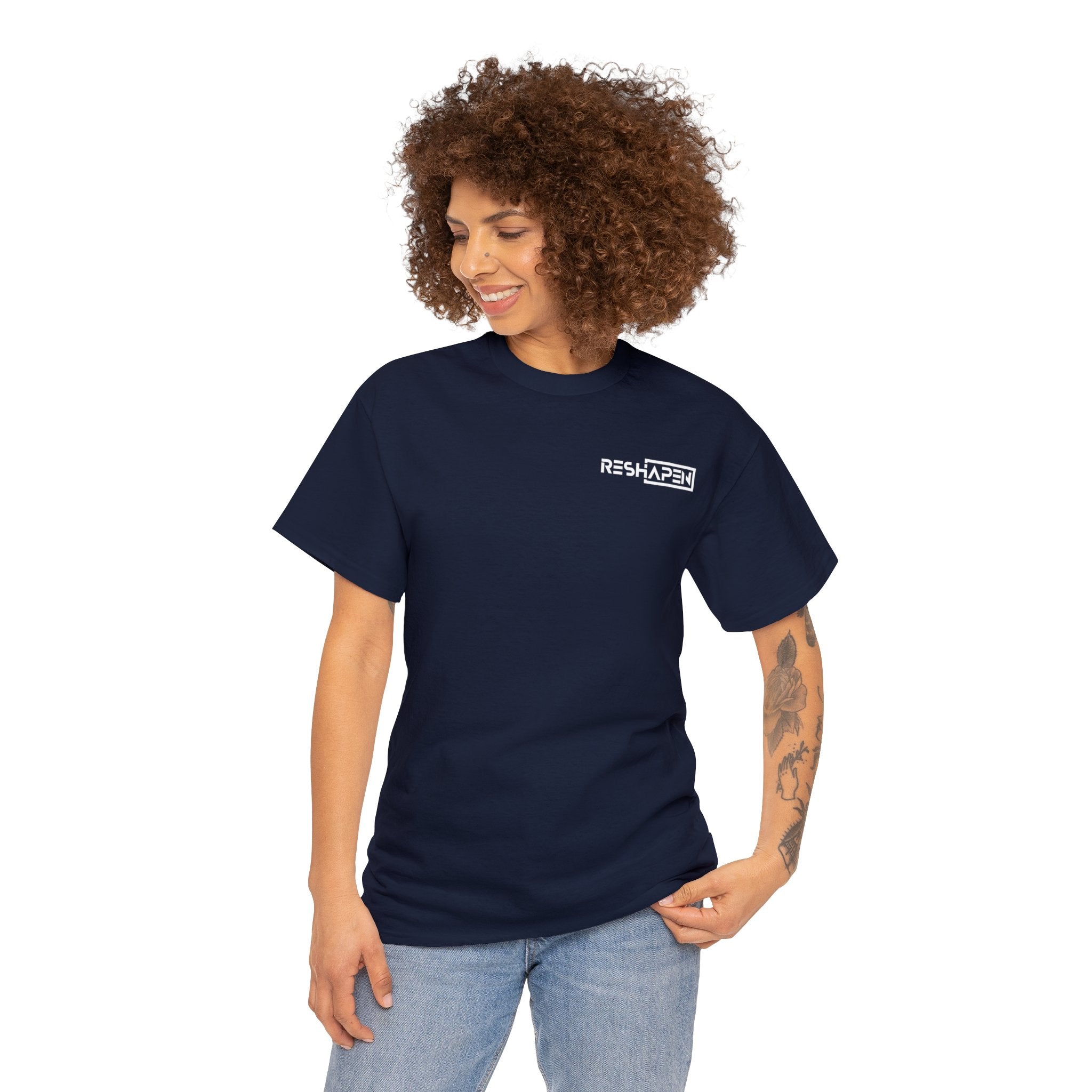 A person working hard to better his/herself - Heavy Cotton Self-Made T-shirt - Reshapen