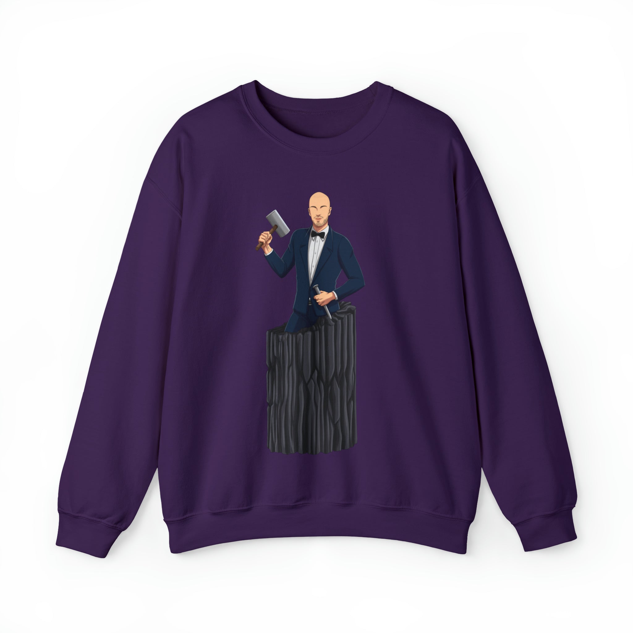 A person working hard to better his/herself - Self-Made Sweatshirt Heavy Blend™ Crewneck - Man #16